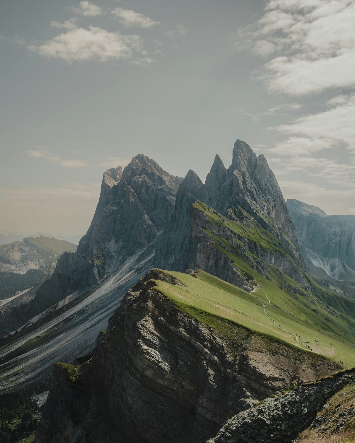 Green peaks above Lake Geneva